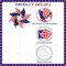 10 Pieces Patriotic Pinwheels, USA Flag Wind Spinners Outdoor Garden